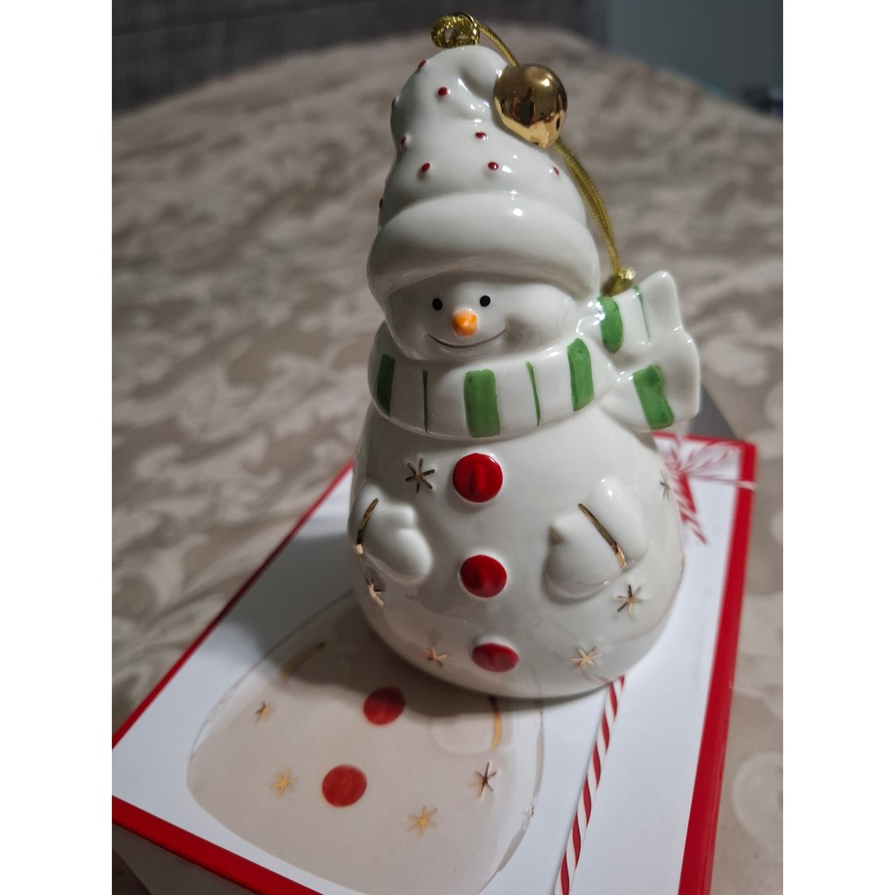 Lenox Snowman Recordable Ornament 5.25in Digital Voice Recorder 886048 Untested